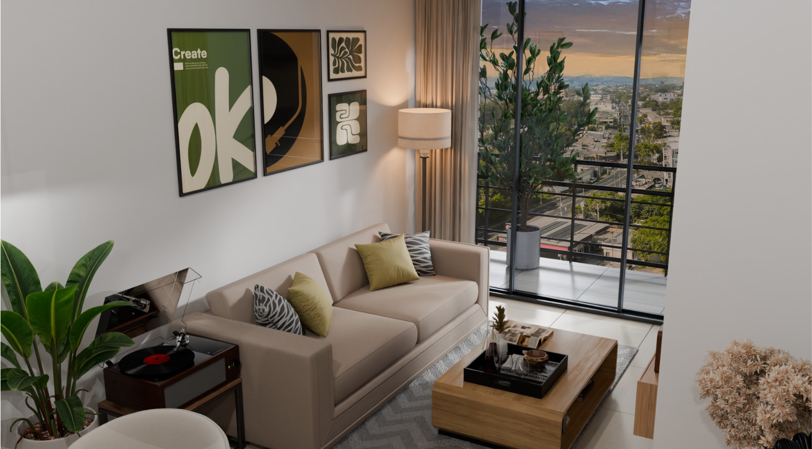 Apartamento Tipo A – Vistas de Montebello ( 1 habitación | 48.35m2)